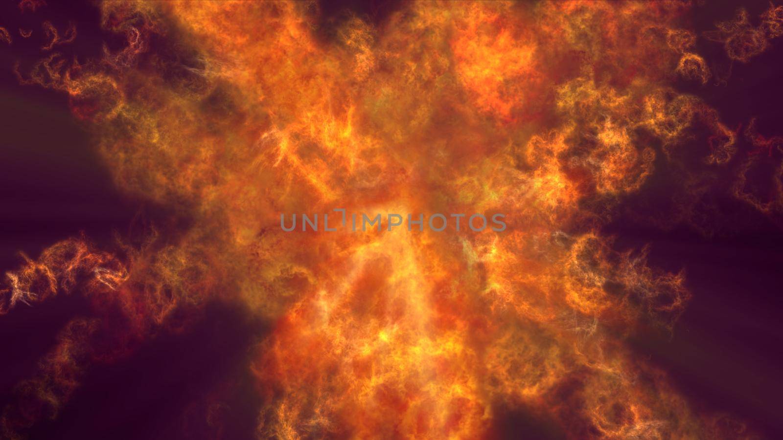 fire flame explosion in space, abstract illustration