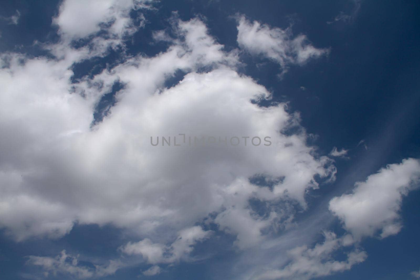 Beautiful blue sky and clouds natural background by alex_nako