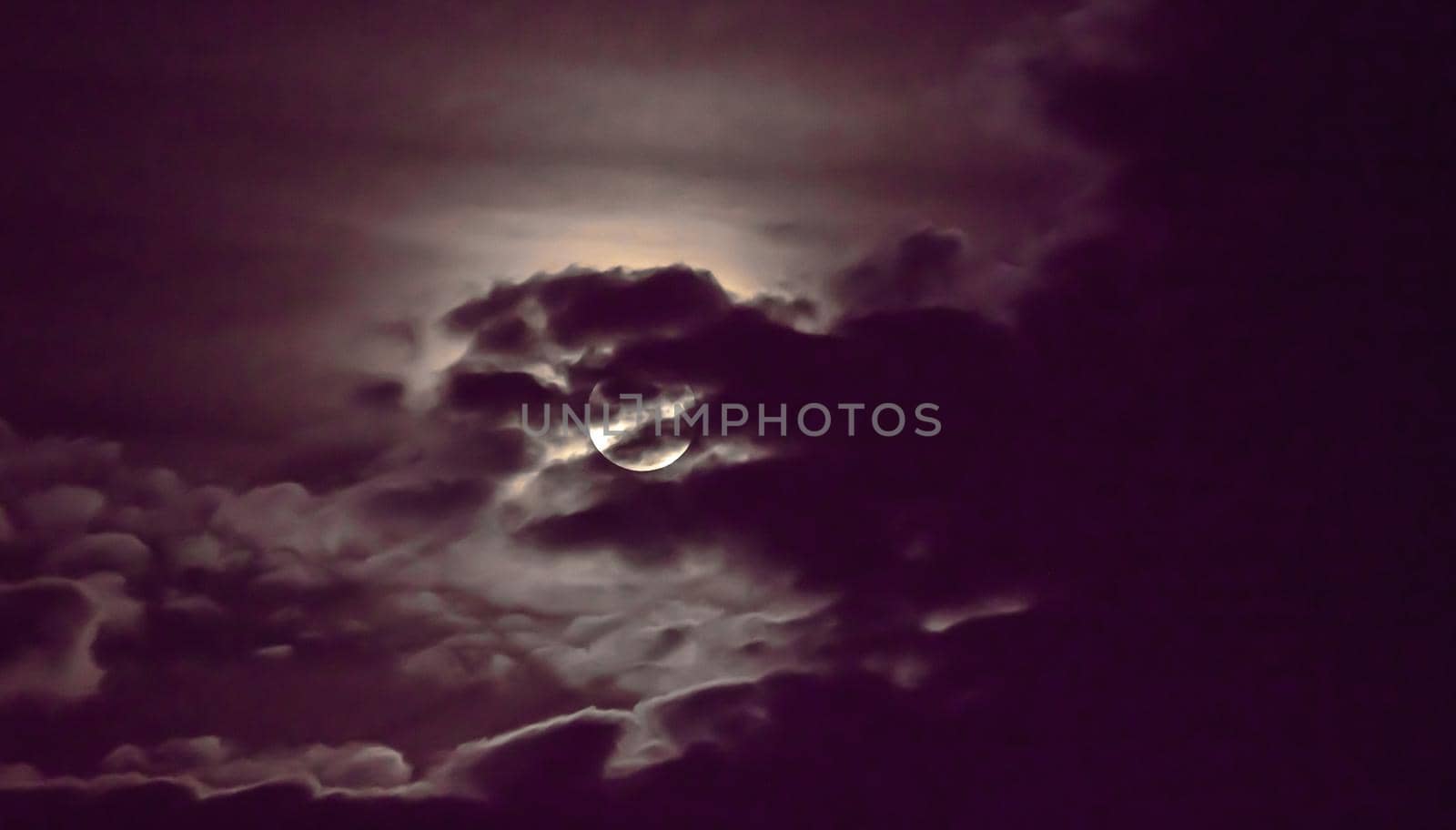 full moon in the sky with clouds by alex_nako