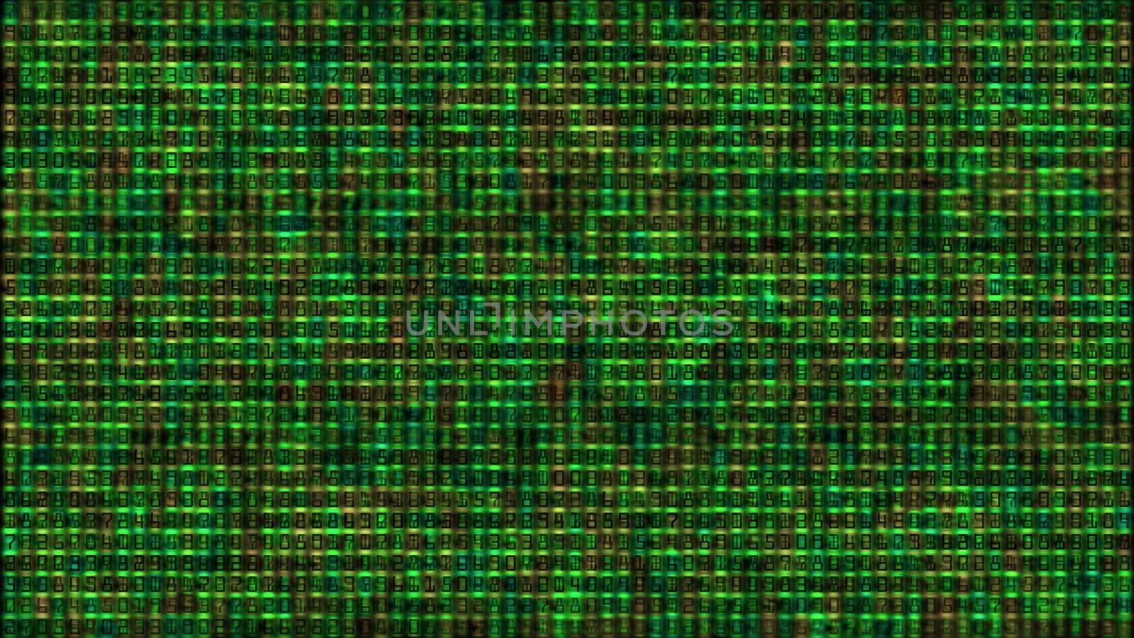 Abstract background, digital data matrix, illustration render