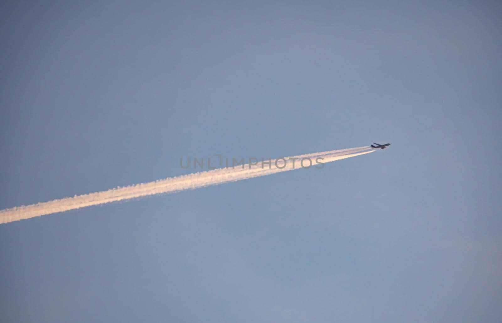 Jet of airplane at the sky by alex_nako