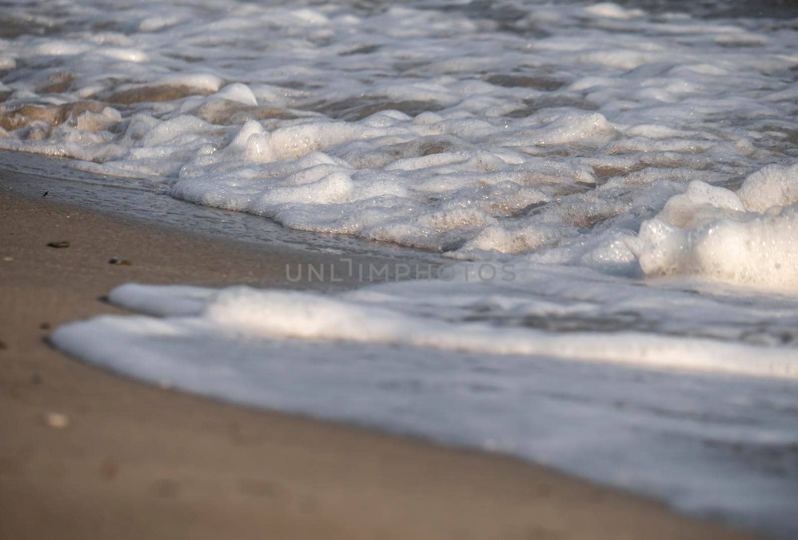 wave beach on blue beautiful tropical sea