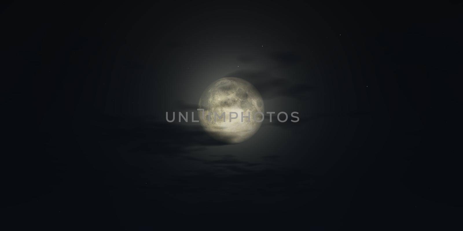 full moon at night night sky by alex_nako