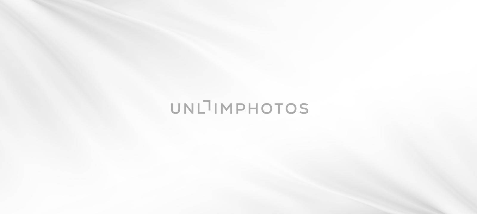 White luxury cloth background with copy space 3D render