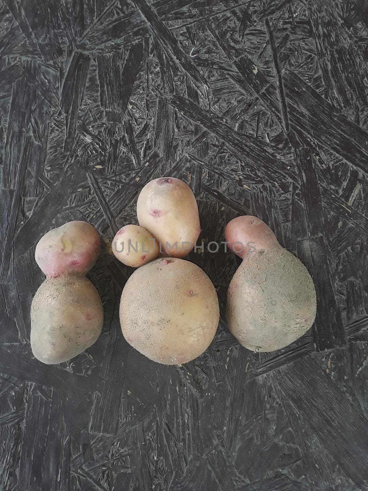 Different bizarre potatoes from a  the garden