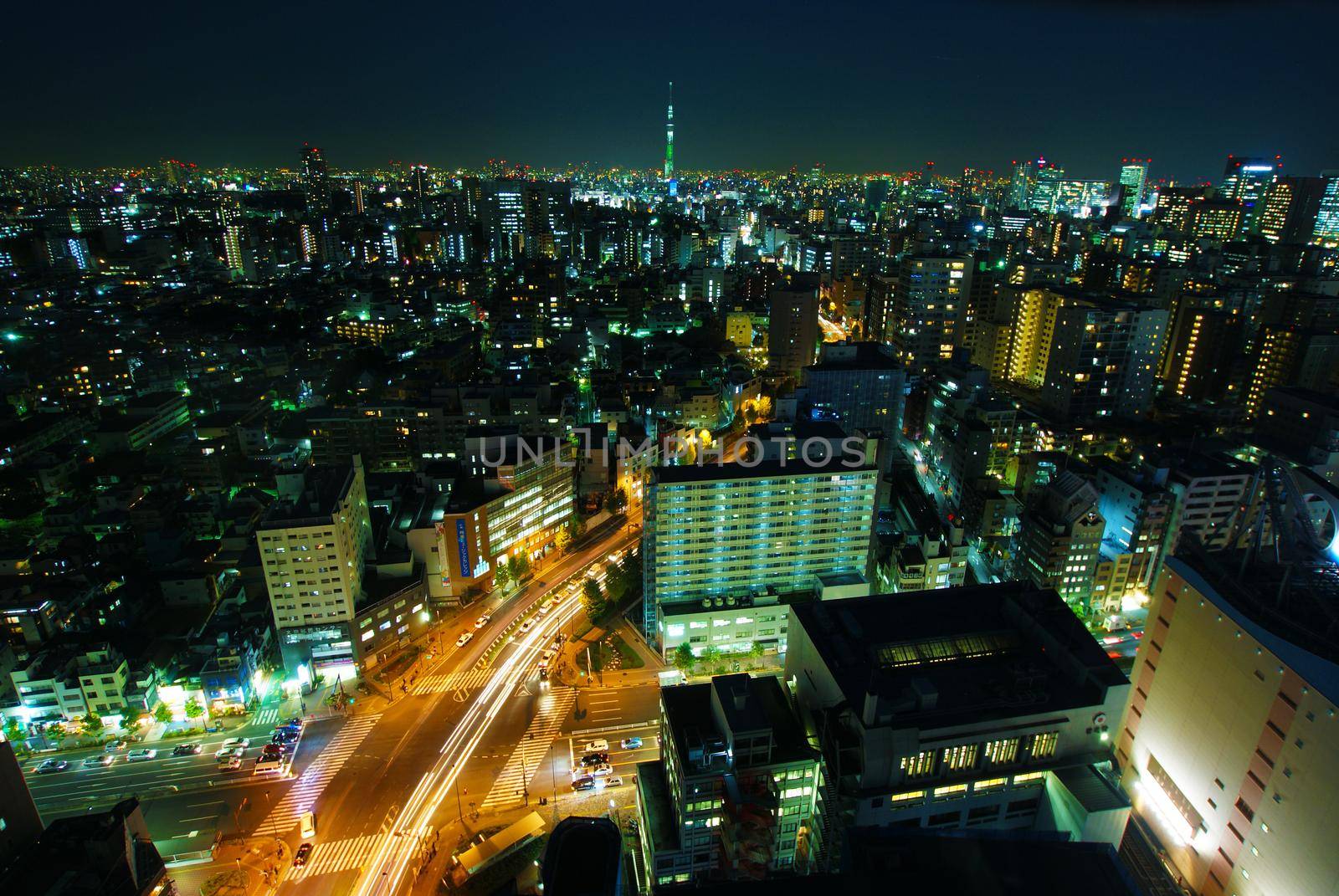 Sky Tree and city of Tokyo. Shooting Location: Yokohama-city kanagawa prefecture
