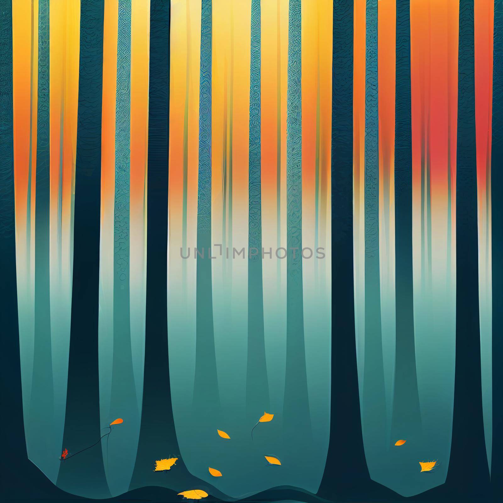 Graphic image of the autumn forest by NeuroSky