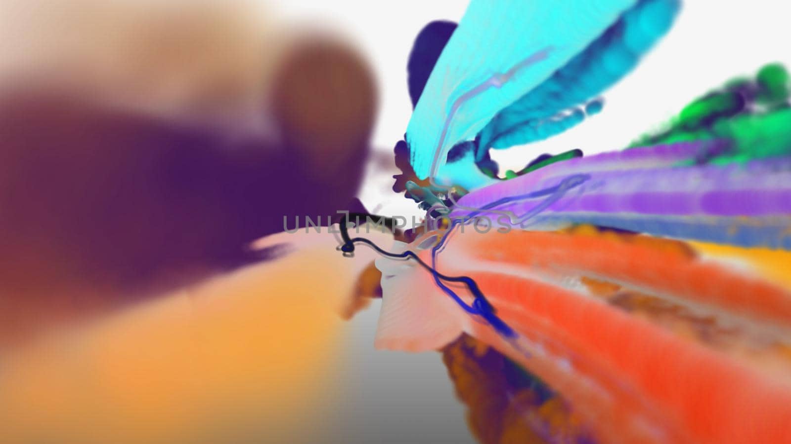 ink smoke color abstract background, 3d illustration render