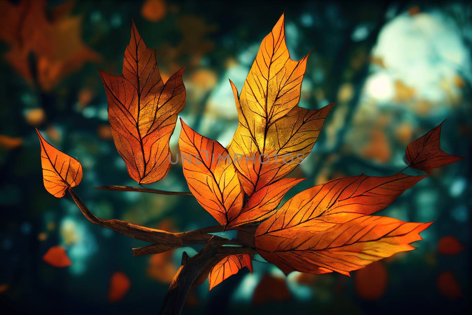 autumn leaves 9. High quality 3d illustration
