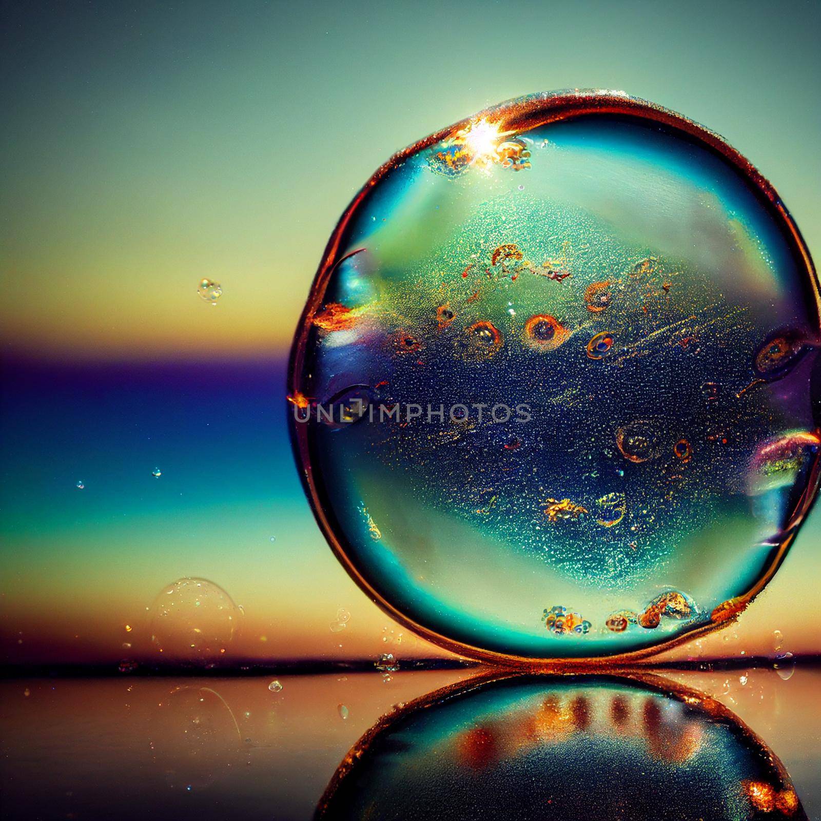 Illustration of a Colorful background with bubble