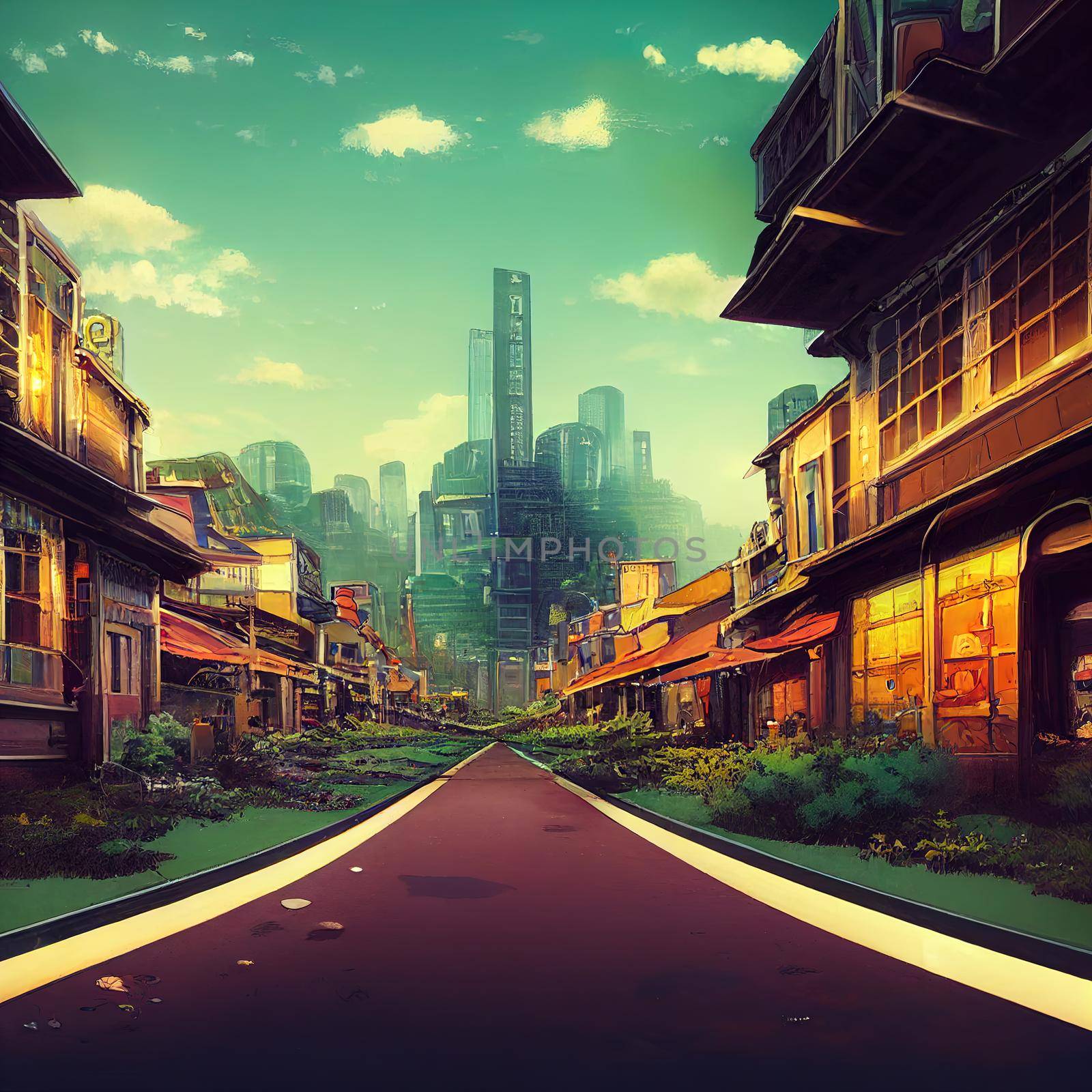 anime town empty by 2ragon