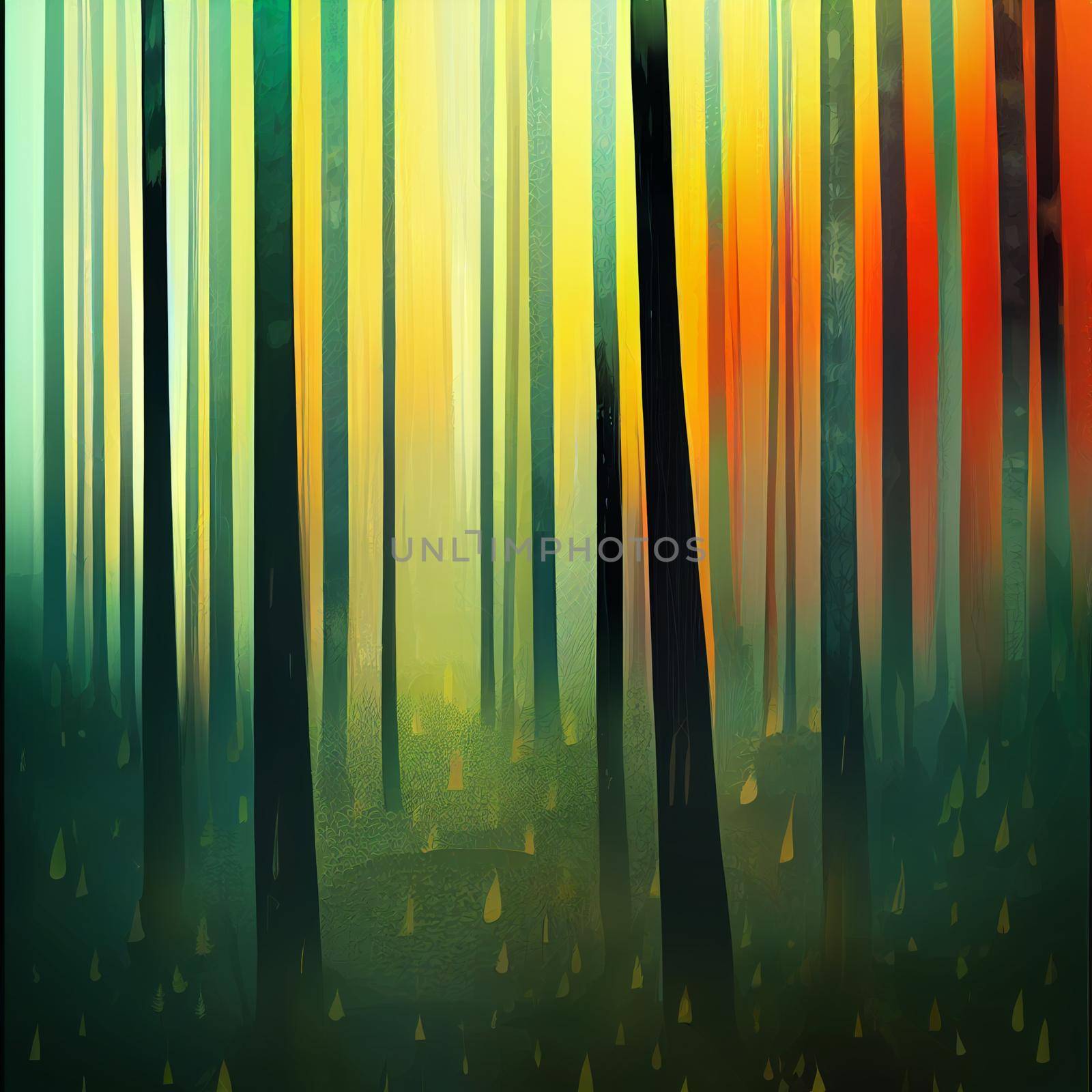 Graphic image of the autumn forest by NeuroSky