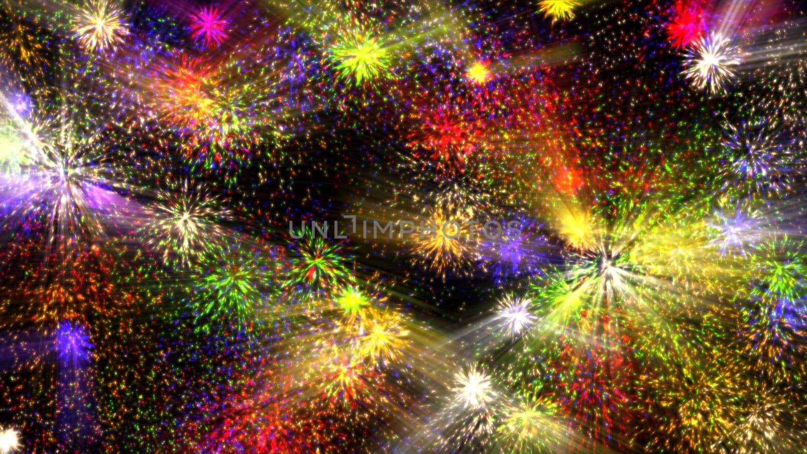 fireworks color illustration isolated on black background by alex_nako