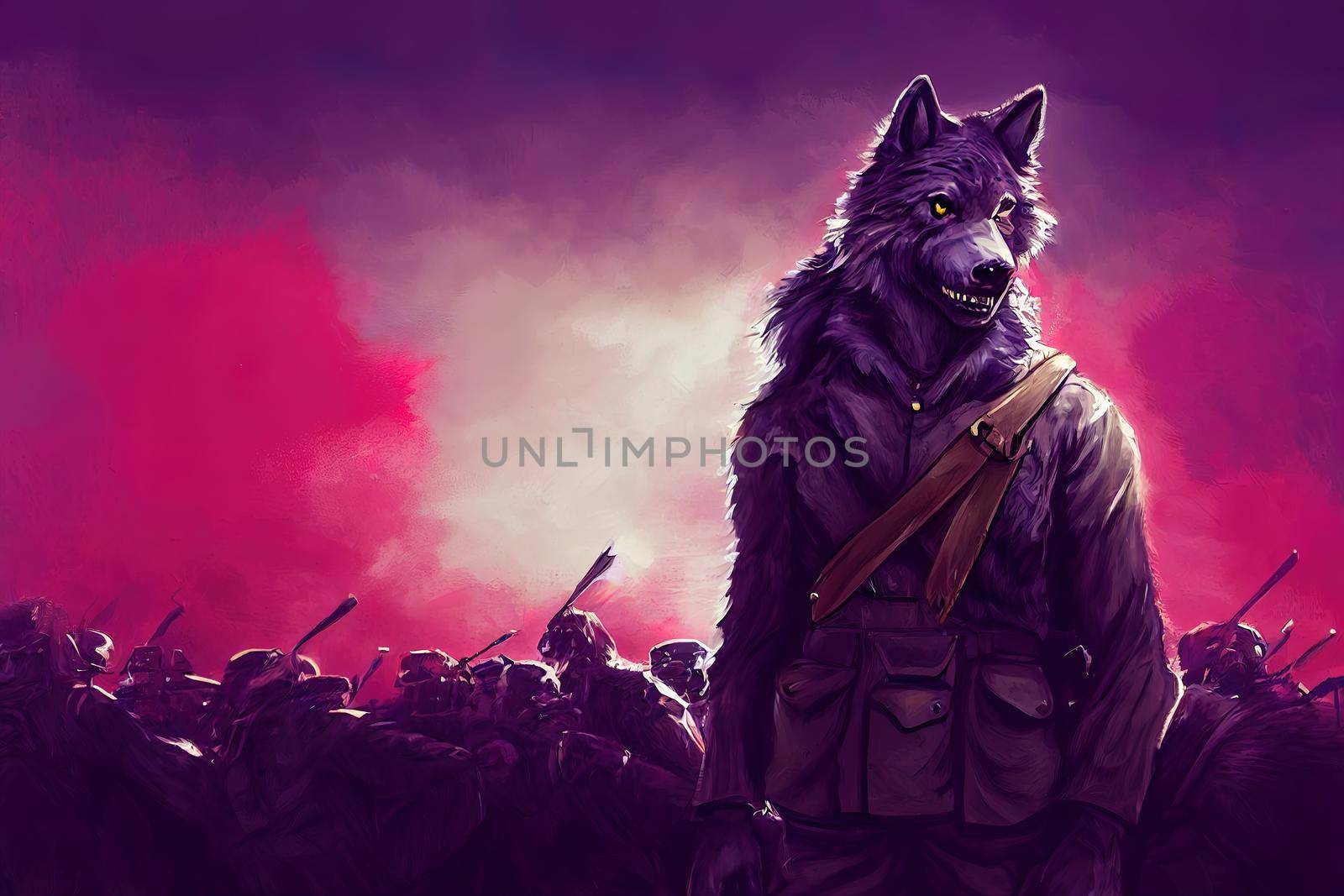 the werewolf wearing ww1 army uniform by 2ragon