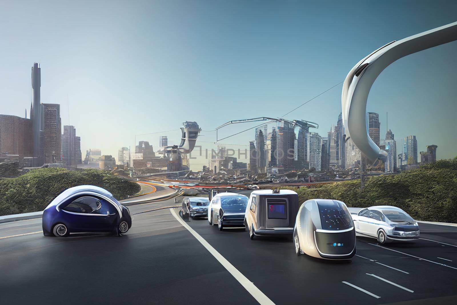 Intelligent Vehicles Cars Communicating Ai Logistic Autonomous Delivery by 2ragon