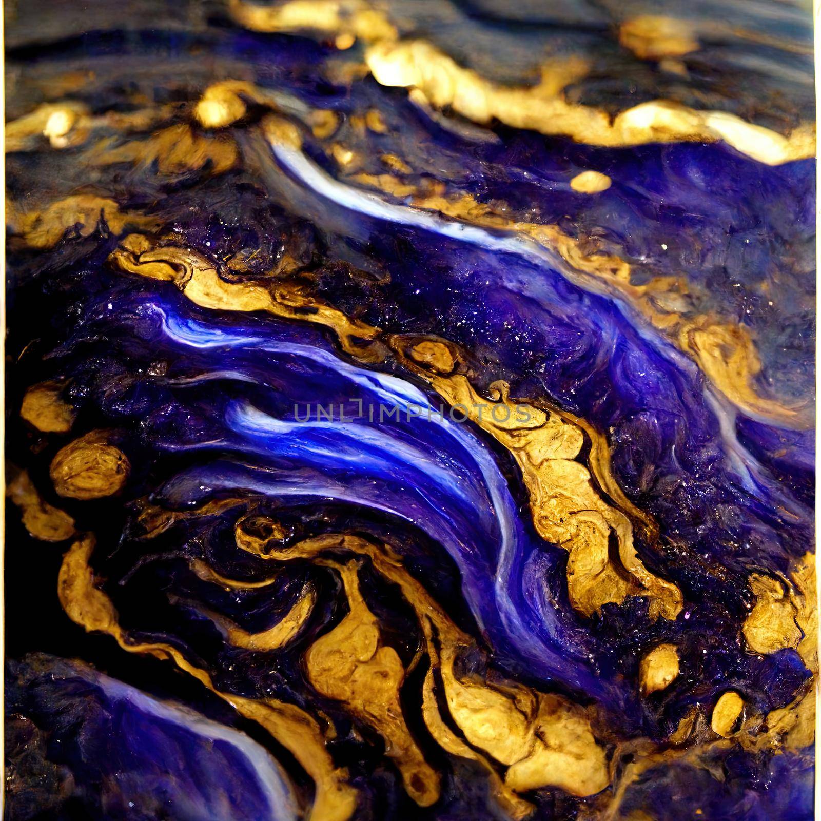 Luxury abstract fluid art painting in alcohol ink technique by 2ragon