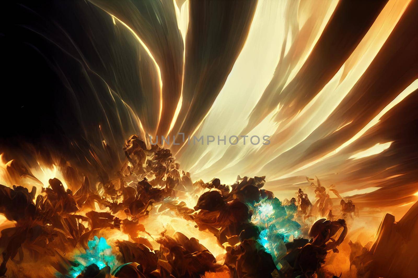 Anime Explosion Flames. High quality illustration