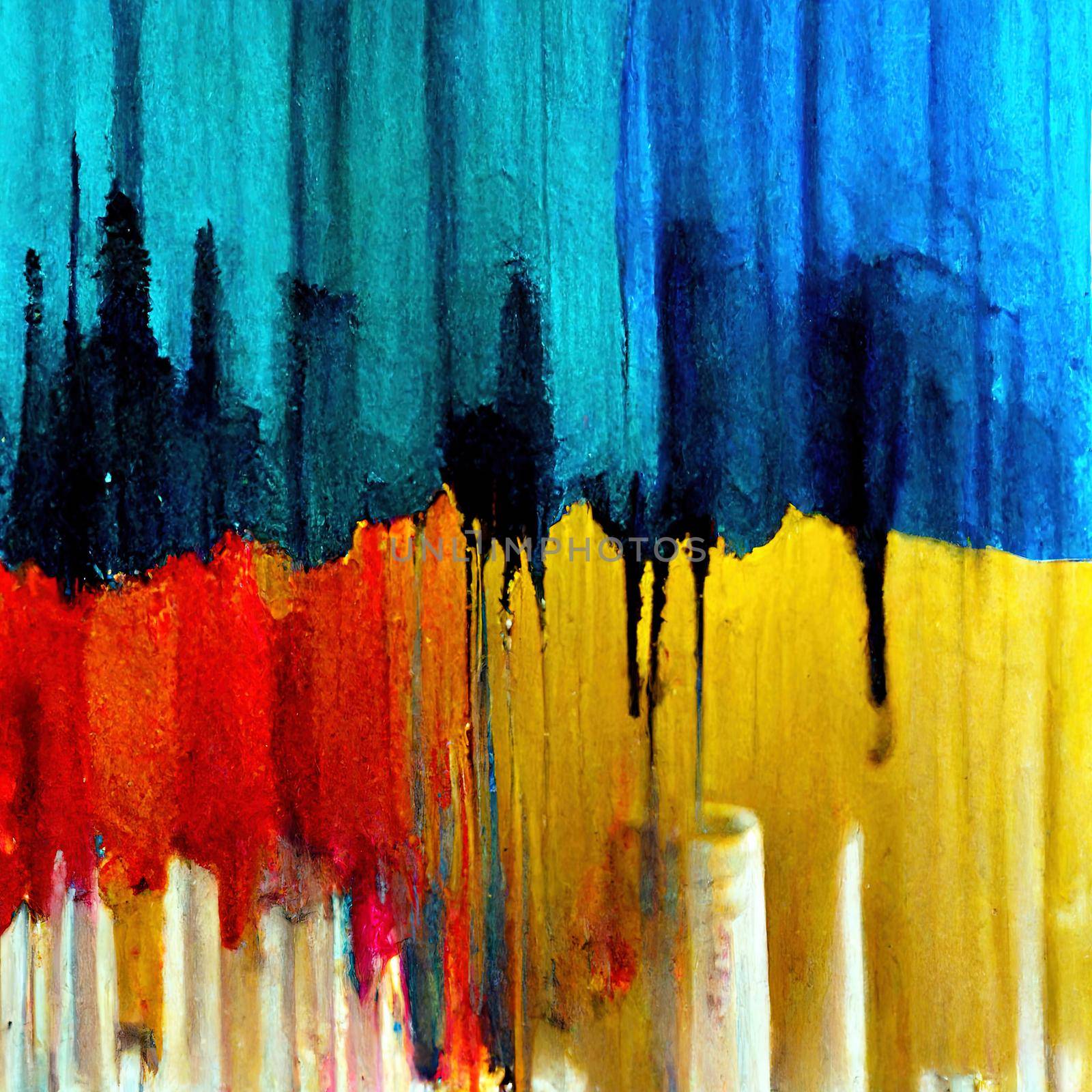 Ink paint. Closeup of the painting. Colorful abstract painting background by 2ragon
