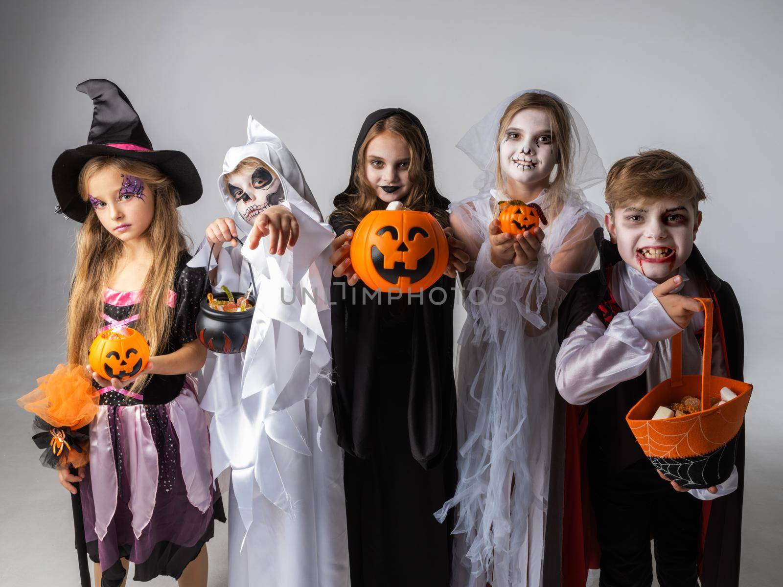 Group of children at Halloween party by Yellowj