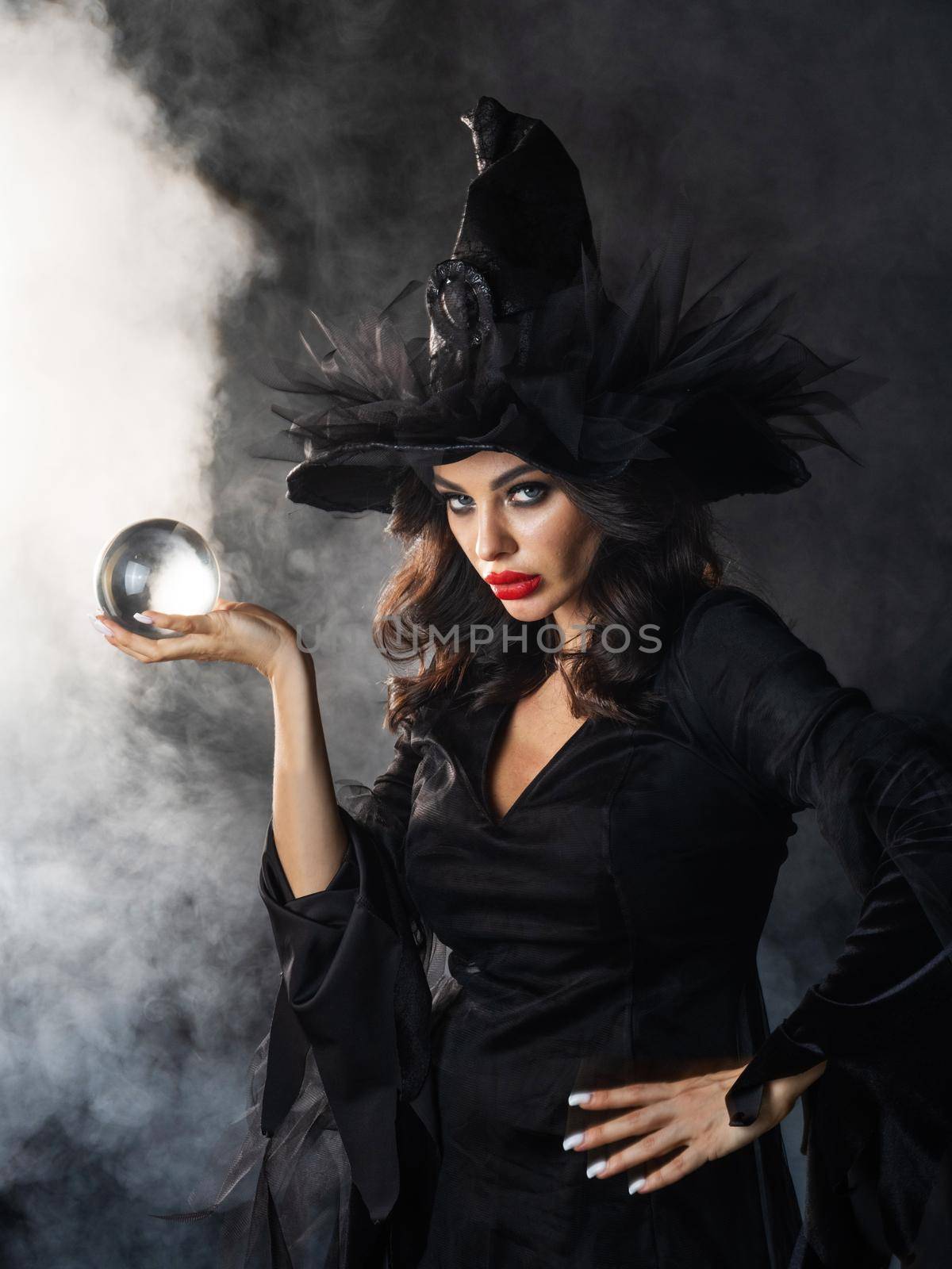 Halloween witch with crystal ball by Yellowj