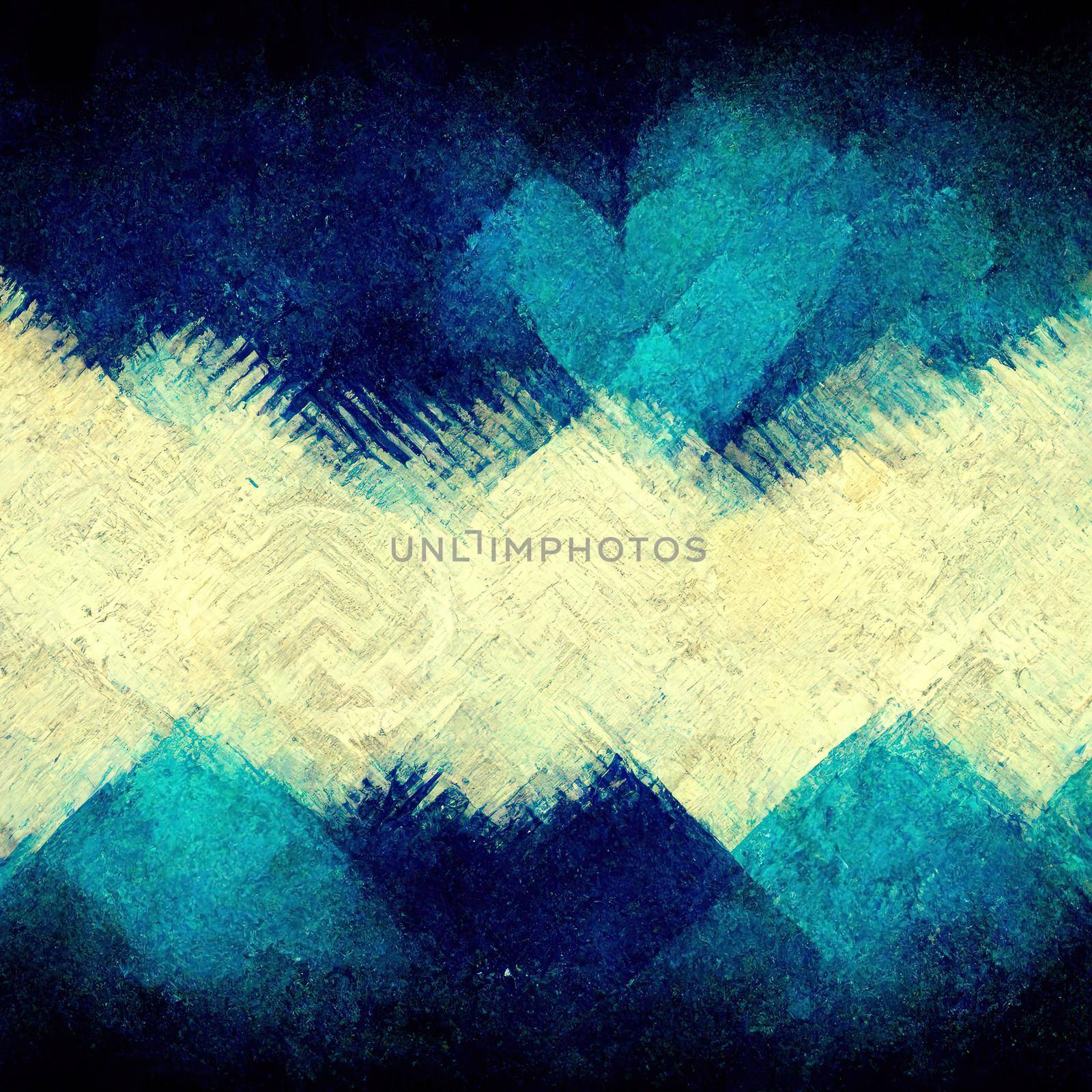 abstract paint background with blue and white paints in old paper. High quality 3d illustration