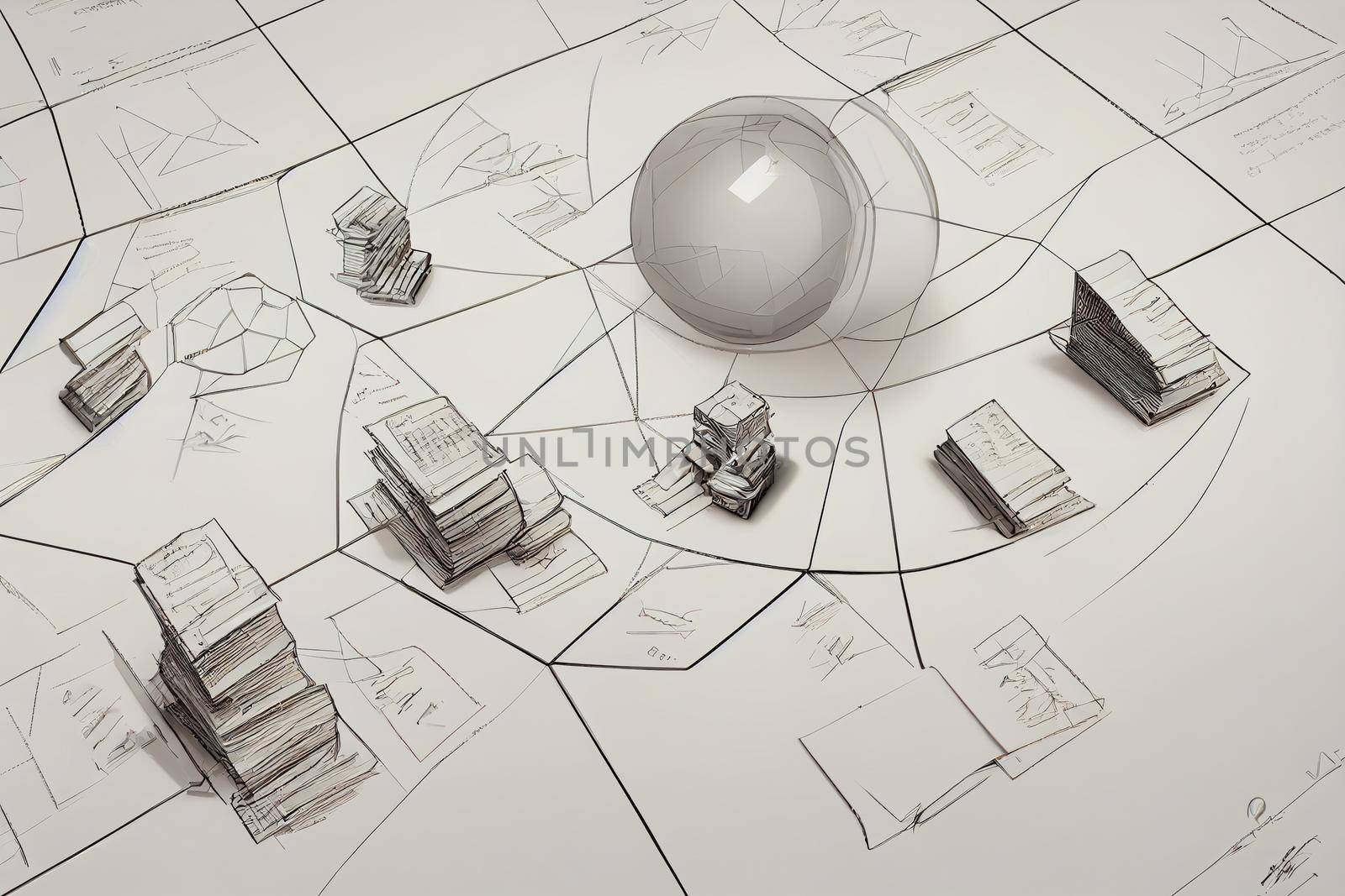 3d illustration of Marketing, Profit and Purpose statistics by 2ragon