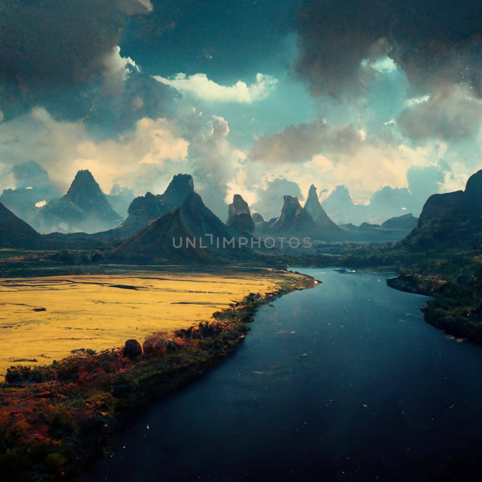 Lake in the mountains by NeuroSky