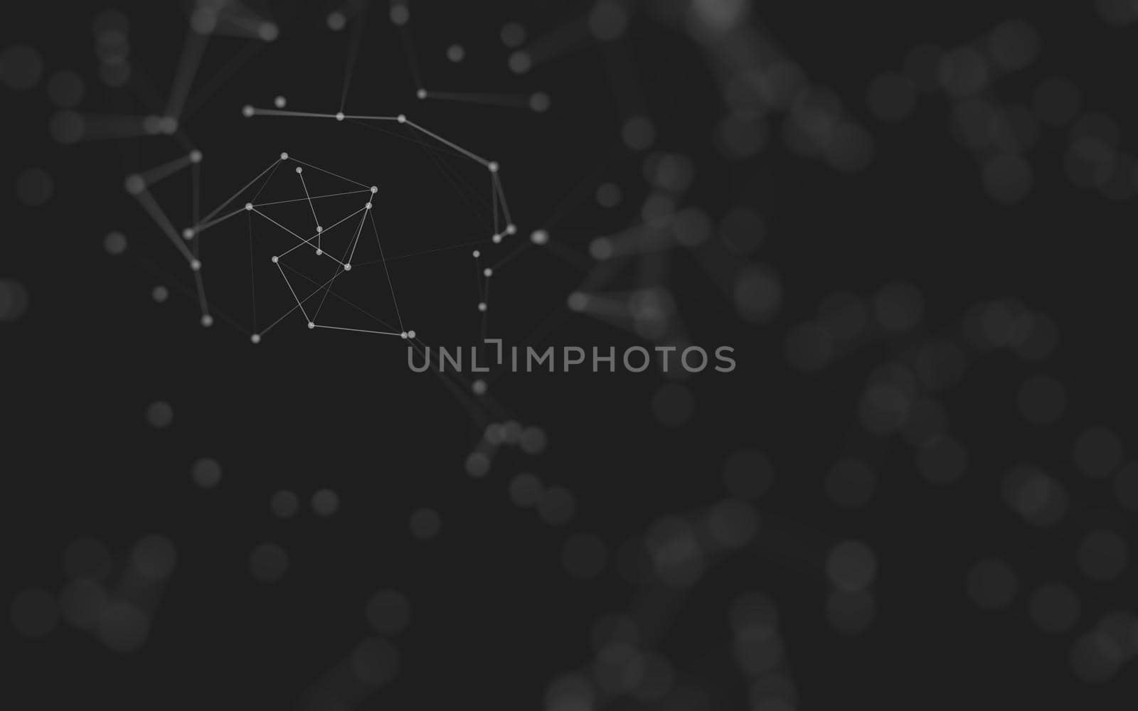 Abstract background. Molecules technology with polygonal shapes, connecting dots and lines. Connection structure. Big data visualization.  by teerawit