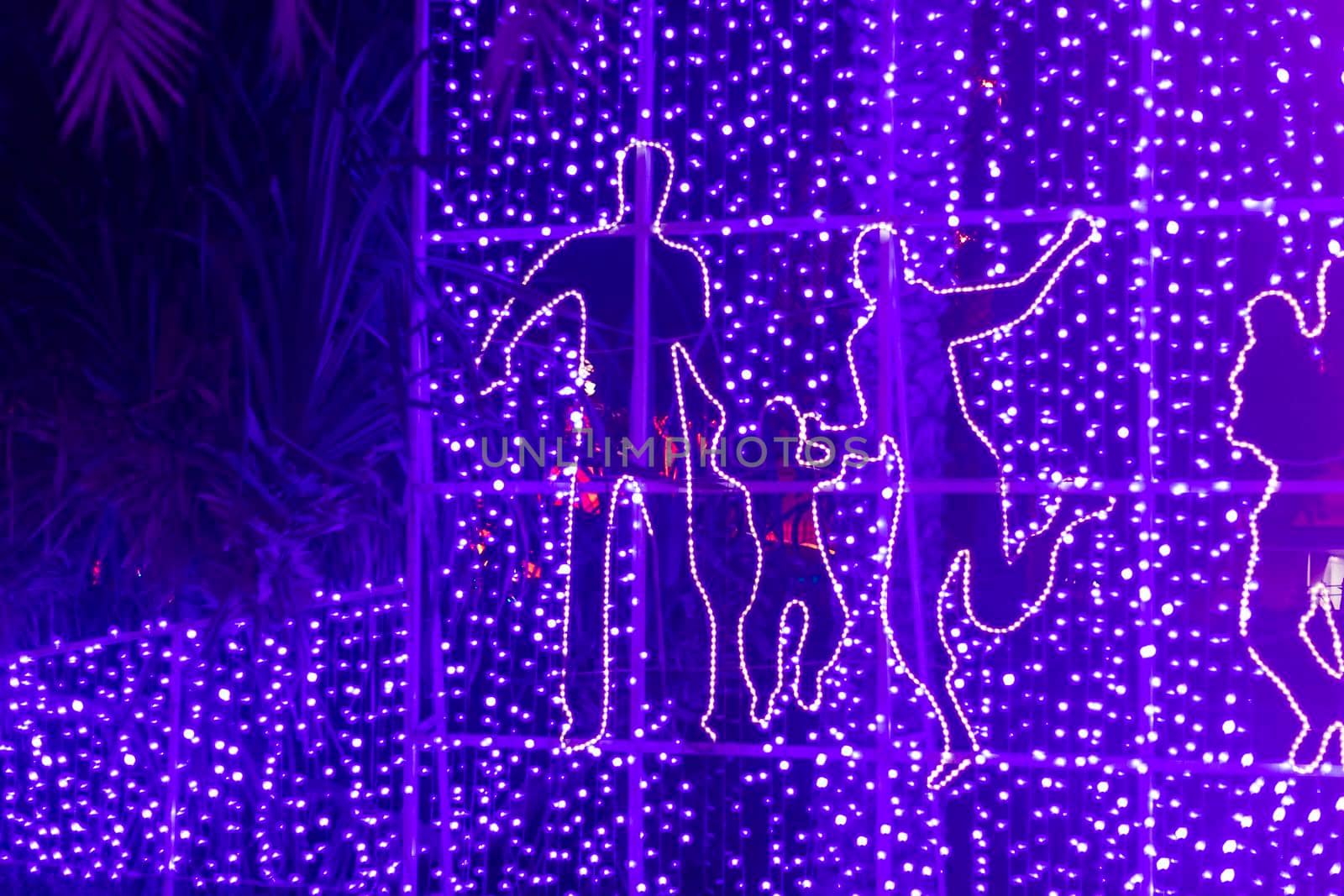 Dubai,UAE - 05.11.2021 - Illuminated installations at Dubai garden glow
