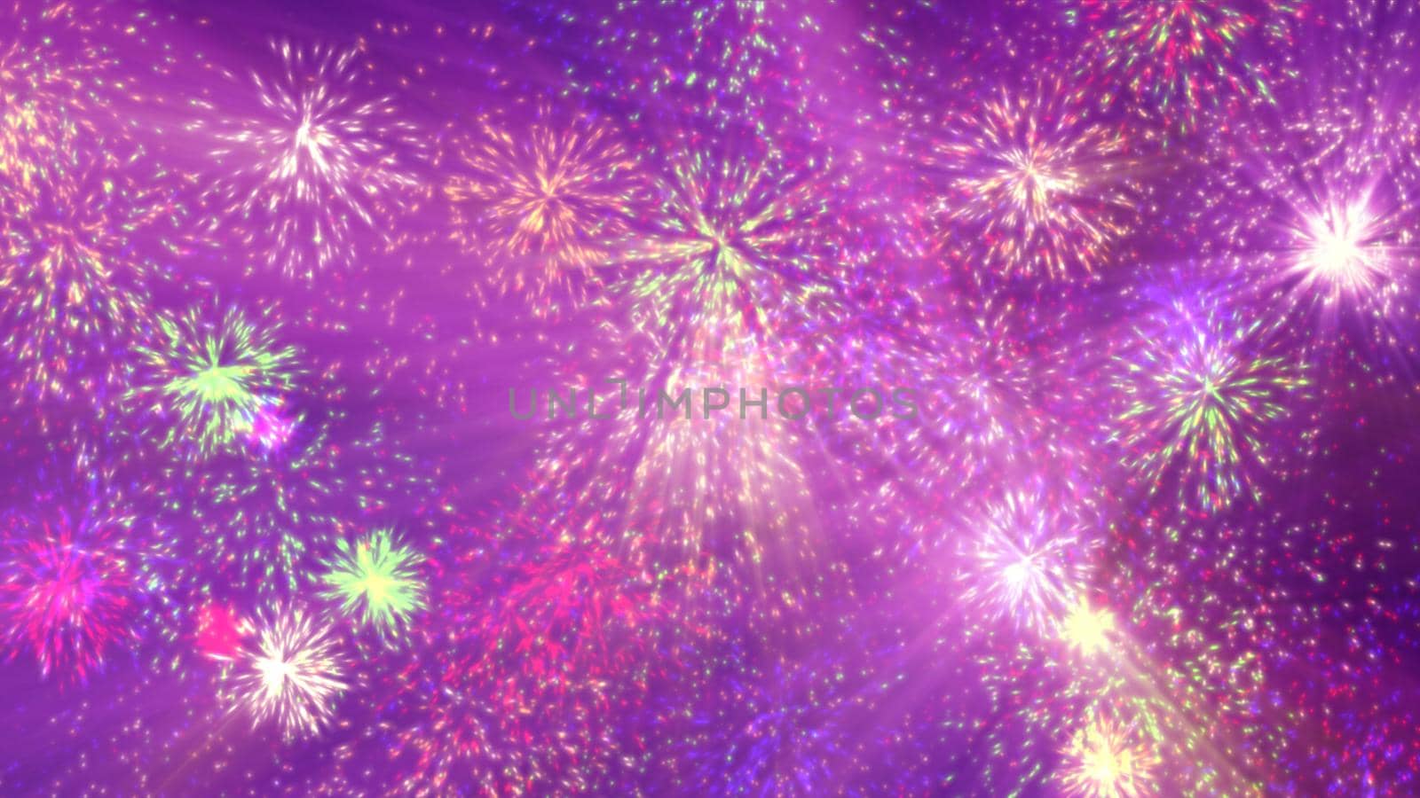 fireworks color light illustration isolated on black background