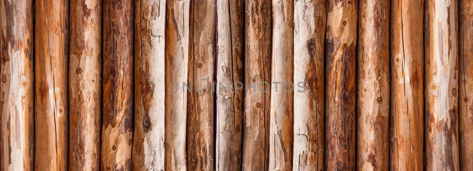 wooden texture, pine logs. Fence  by inxti