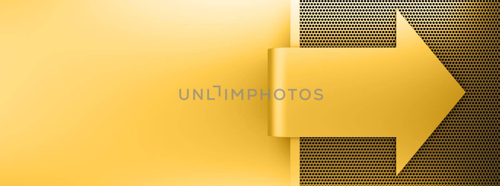 Gold metal sign background and stainless steel texture. 3d rendering