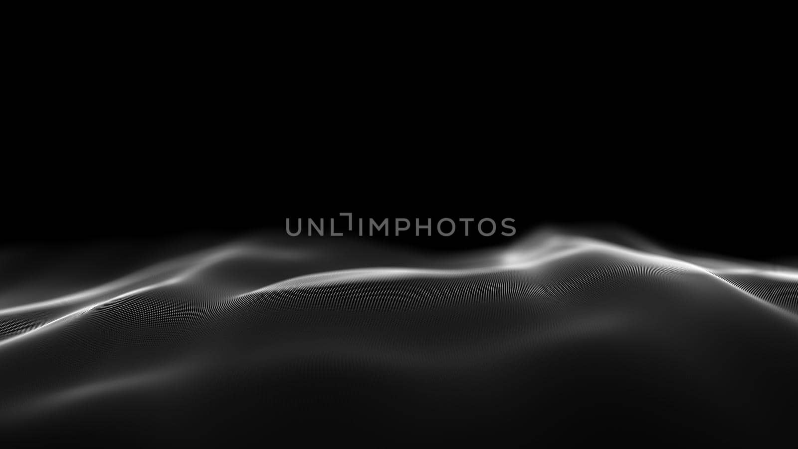 Data technology abstract futuristic illustration . Low poly shape with connecting dots and lines on dark background. 3D rendering . Big data visualization .