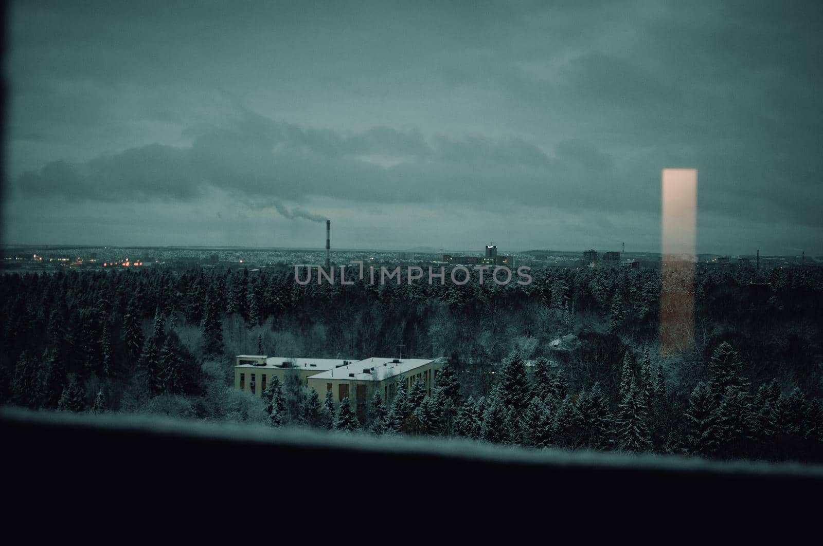 panoramic view of the winter city in russia by Hitachin