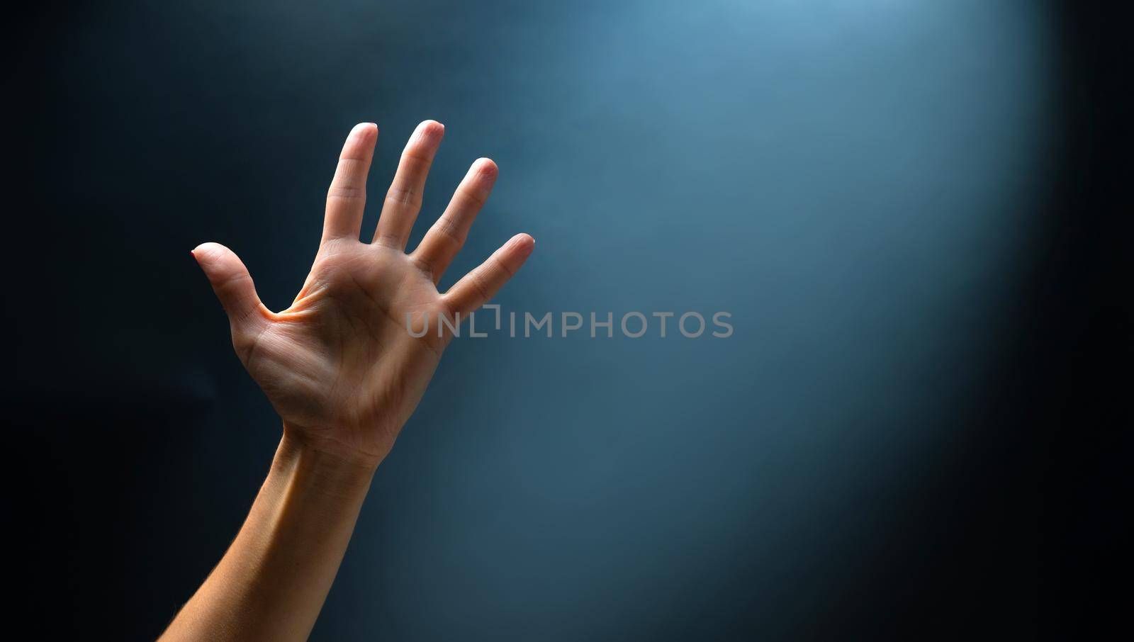 Female hands on background. Concept of gesture communication with no words