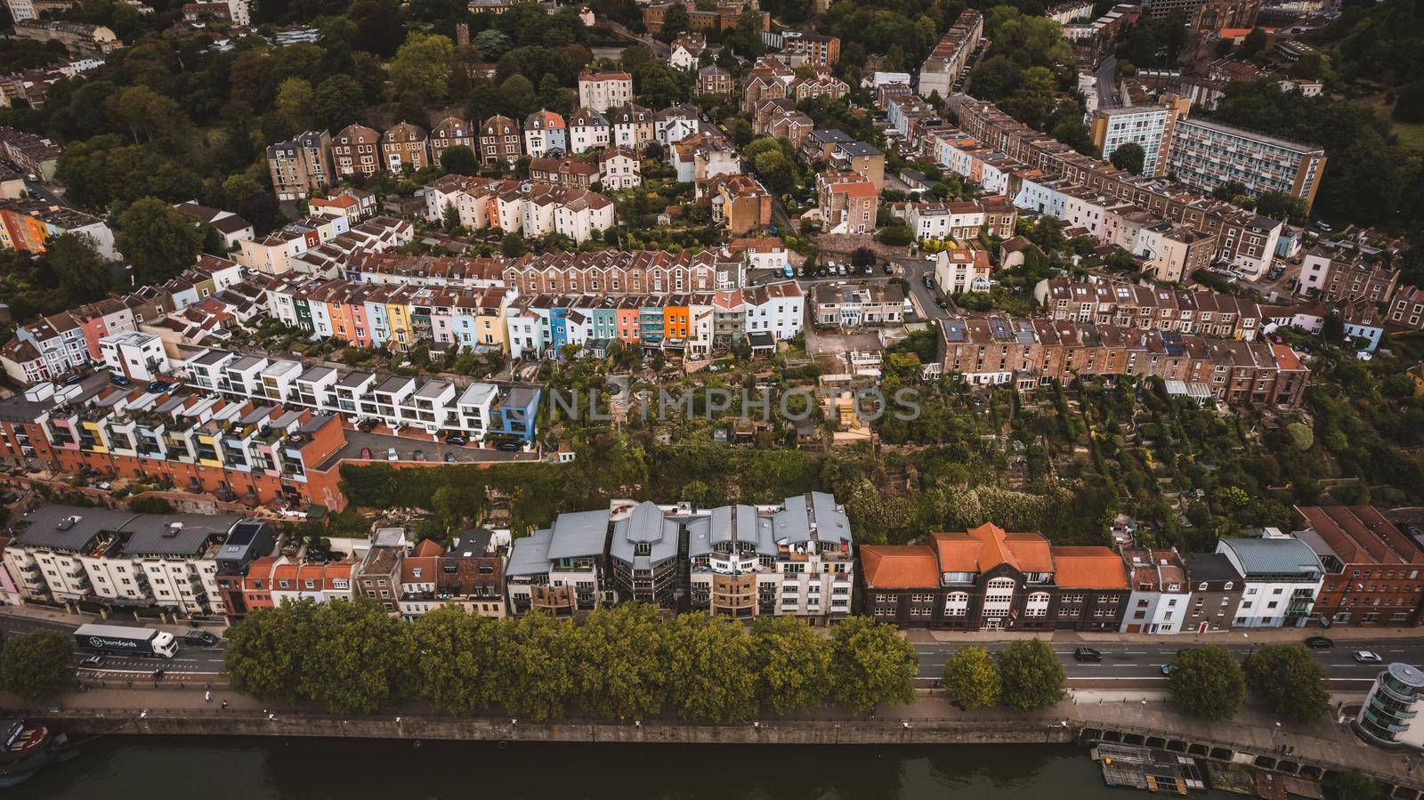 aerial view of Bristol, United Kingdom. High quality photo