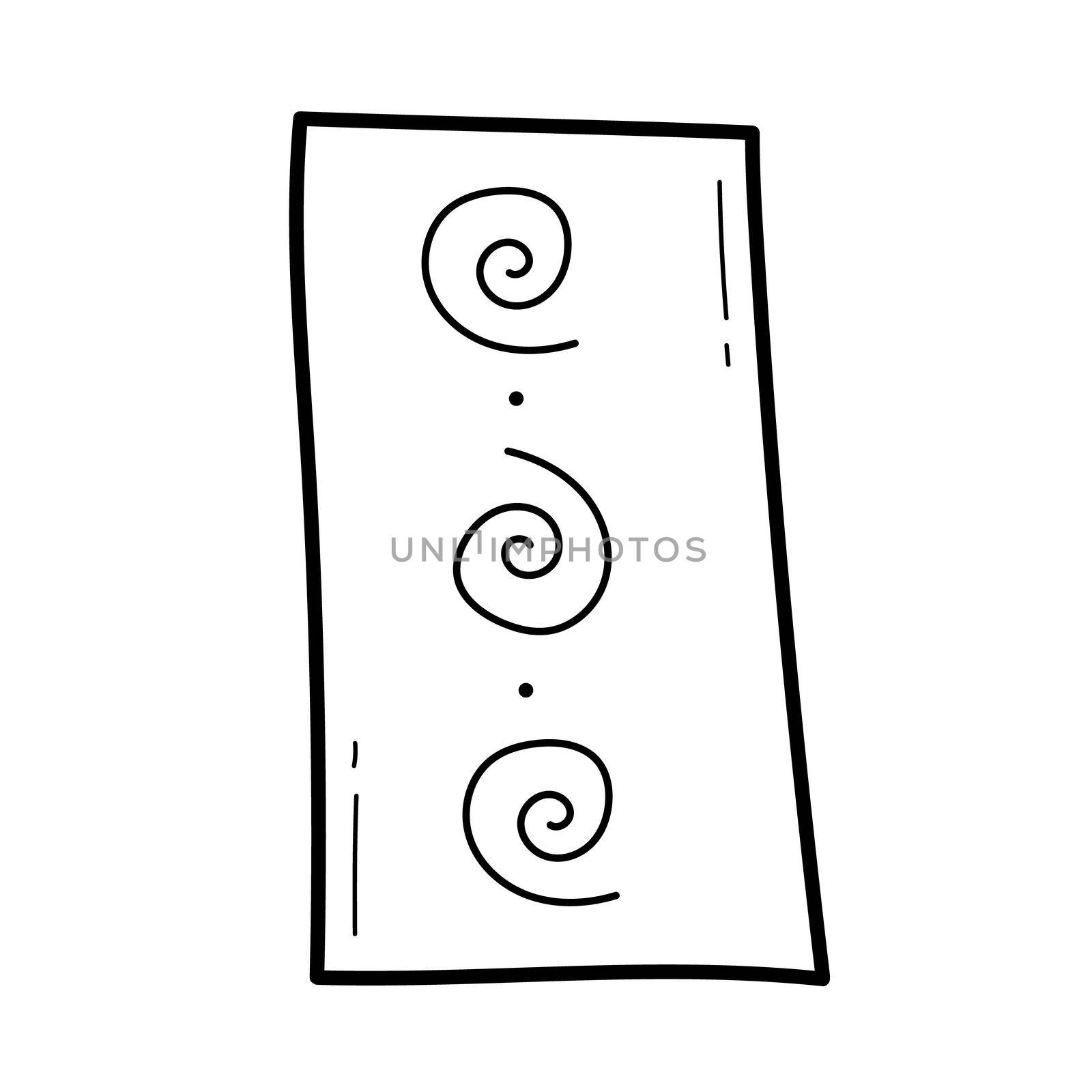 Mat for yoga. Simple vector icon in doodle style isolated on white background by natali_brill