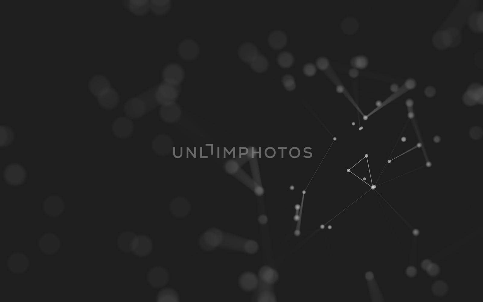 Abstract background. Molecules technology with polygonal shapes, connecting dots and lines. Connection structure. Big data visualization.  by teerawit