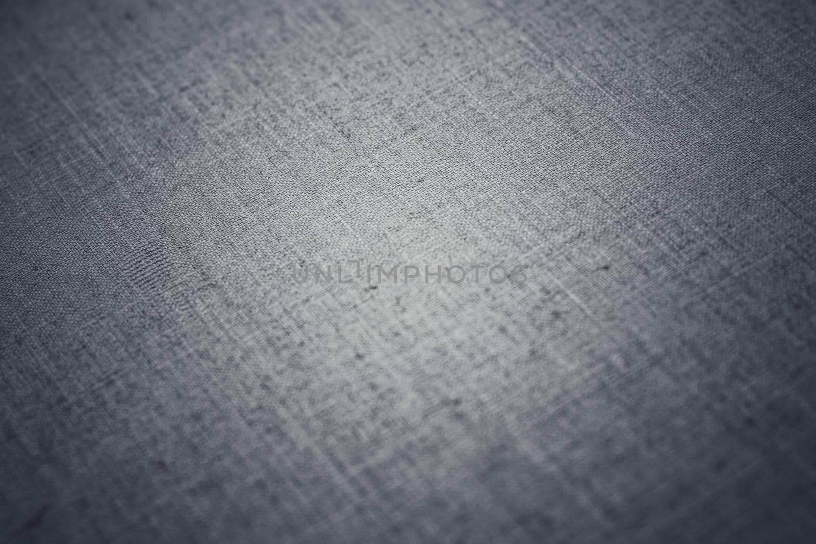 Textile material, natural surface and vintage decor texture concept - Decorative gray linen fabric textured background for interior, furniture design and art canvas backdrop