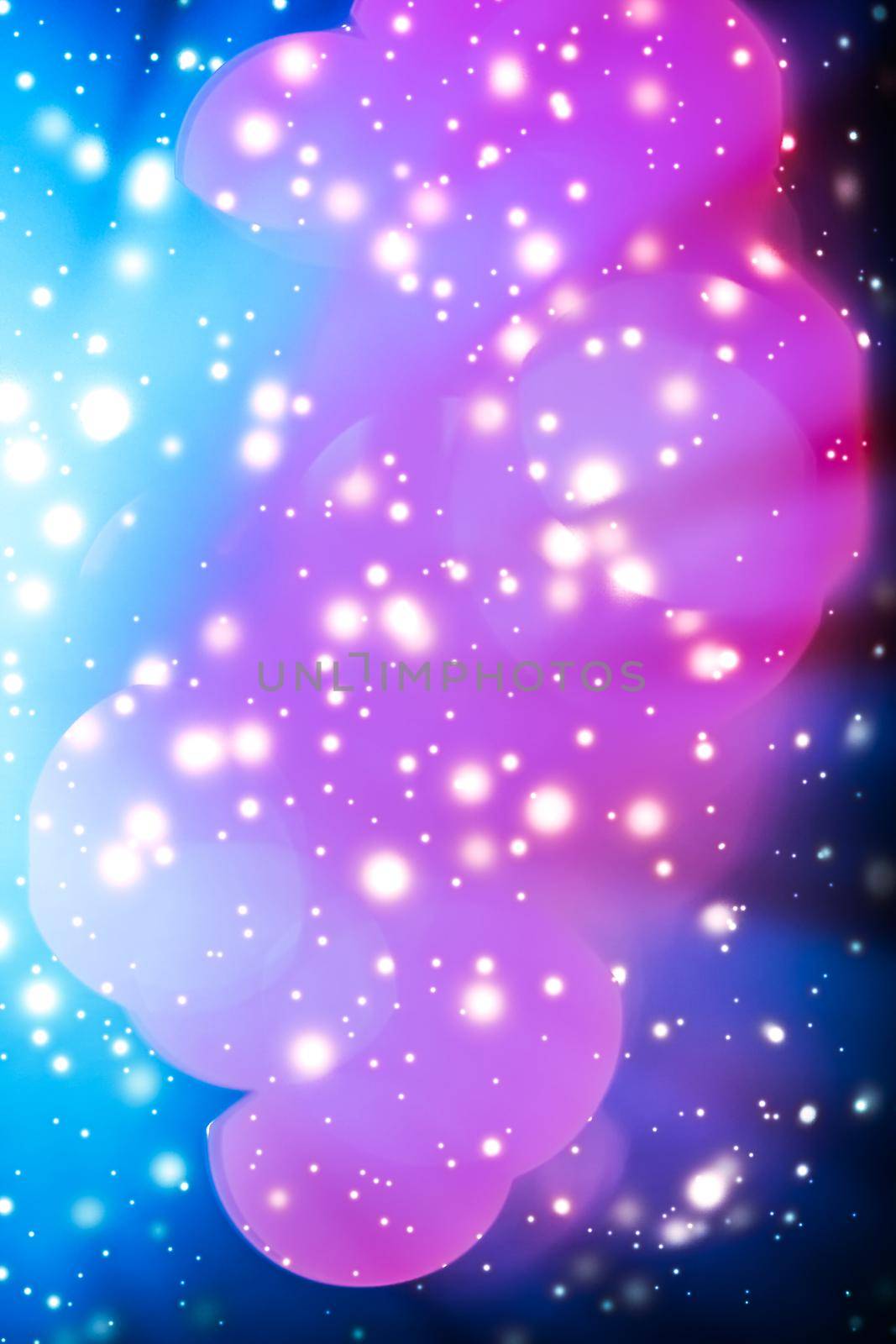 Sparkling bokeh, overlay design and cosmos texture concept - Abstract cosmic starry sky lights and shiny glitter, luxury holiday background