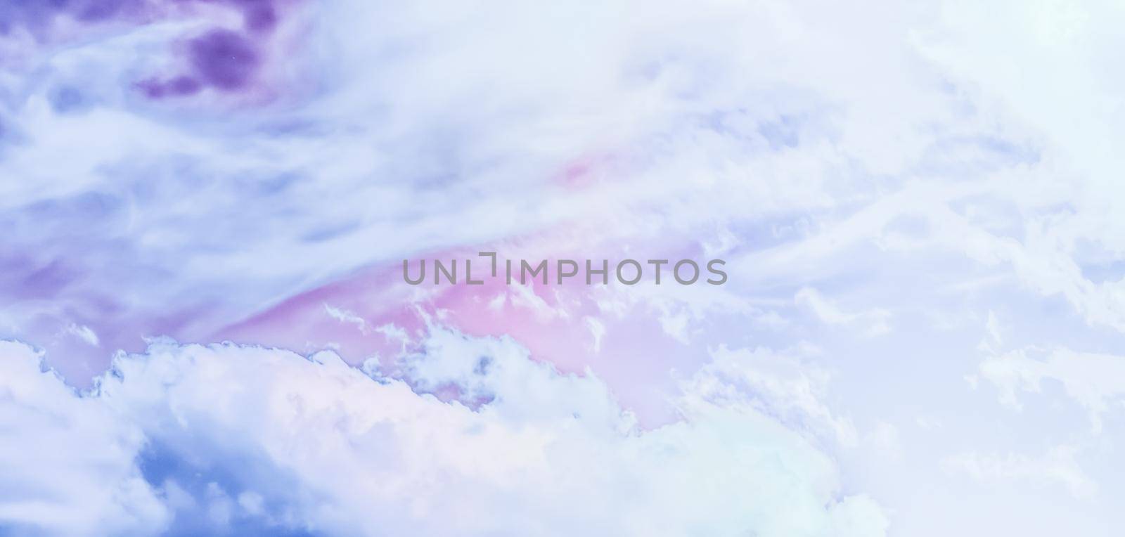 Dreamy surreal sky as abstract art, fantasy pastel colours background for modern design by Anneleven