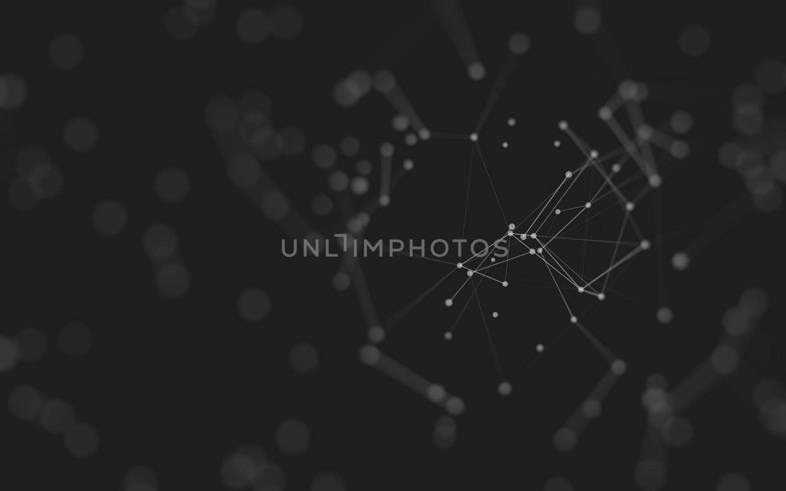 Abstract background. Molecules technology with polygonal shapes, connecting dots and lines. Connection structure. Big data visualization.  by teerawit