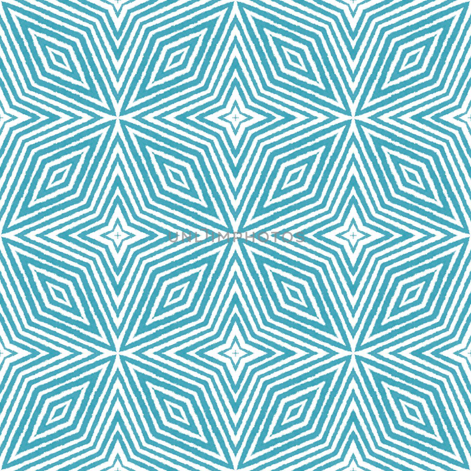 Textured stripes pattern. Turquoise symmetrical by beginagain