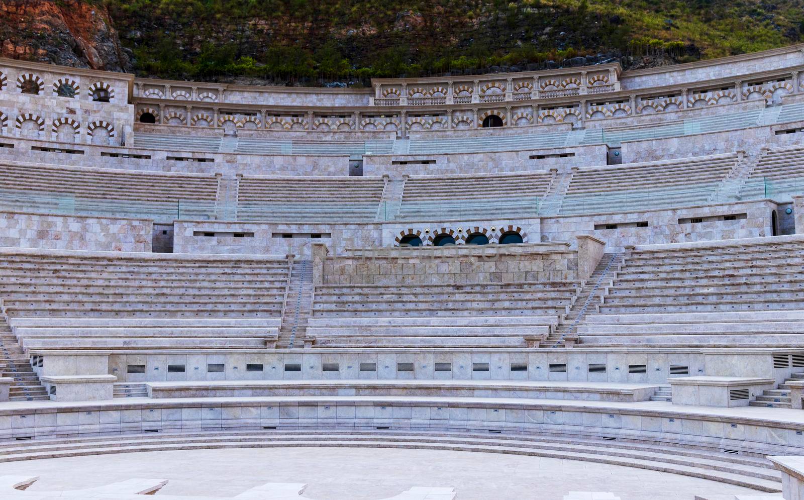 Sharjah, UAE - 07.20.2021 - Sharjah amphitheatre, Khor Fakkan area. Sightseeing by pazemin