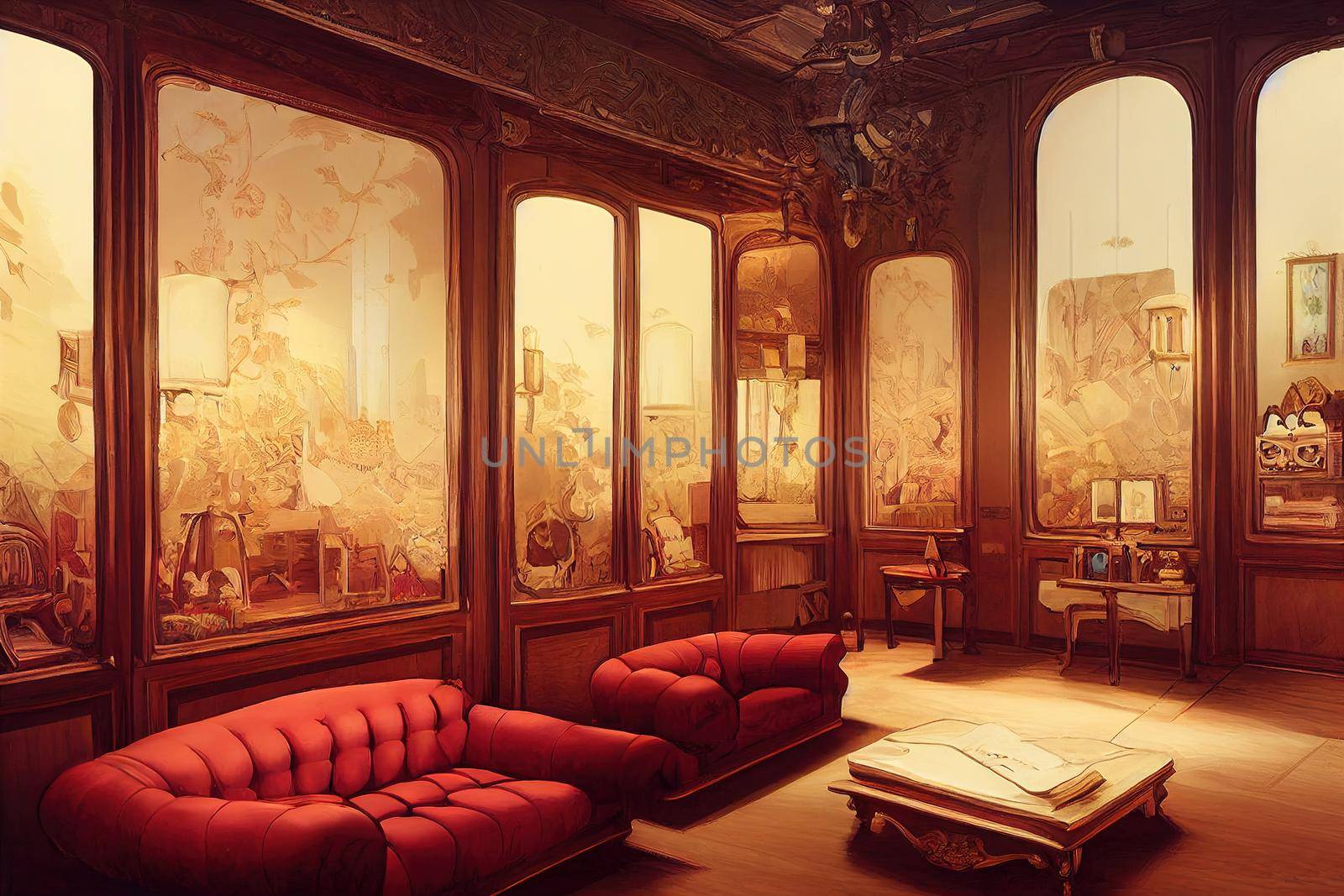 Classic furniture in interior by 2ragon