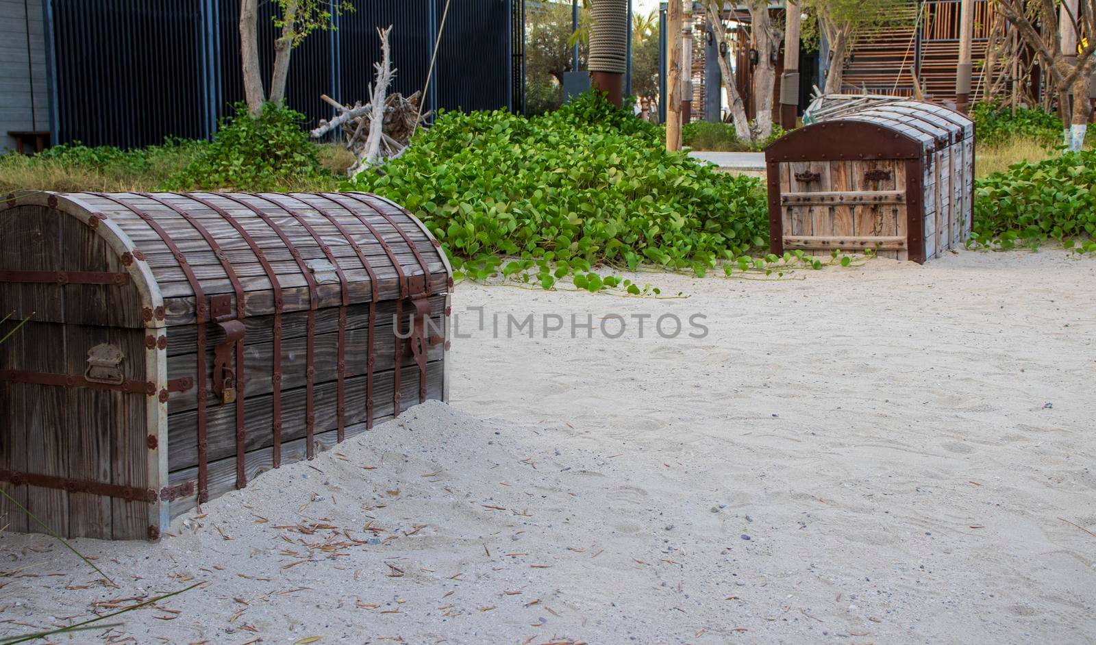 Treasure chests noticed in La Mer beach, Dubai, UAE. by pazemin