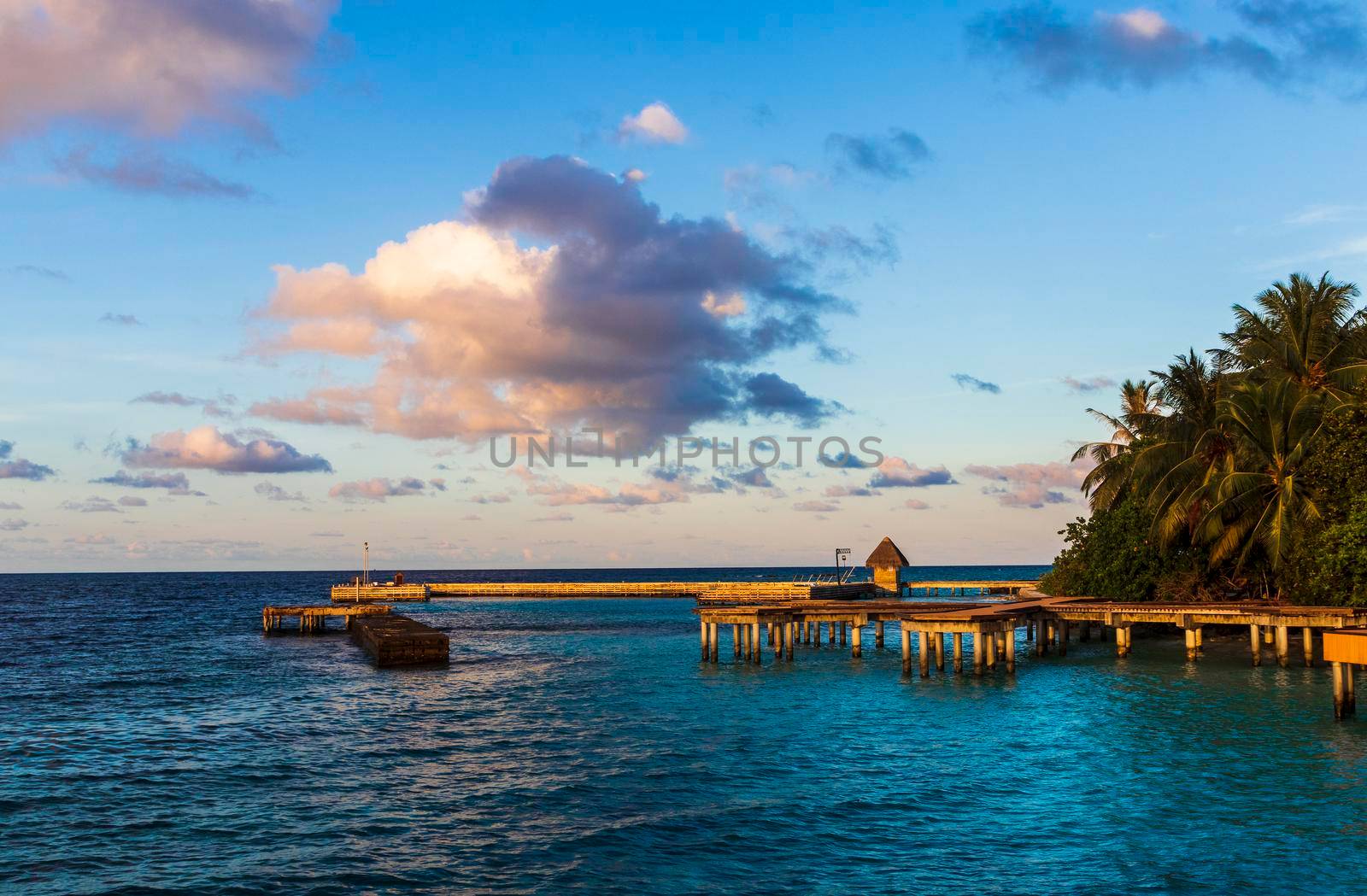 Shot of a tropical island.