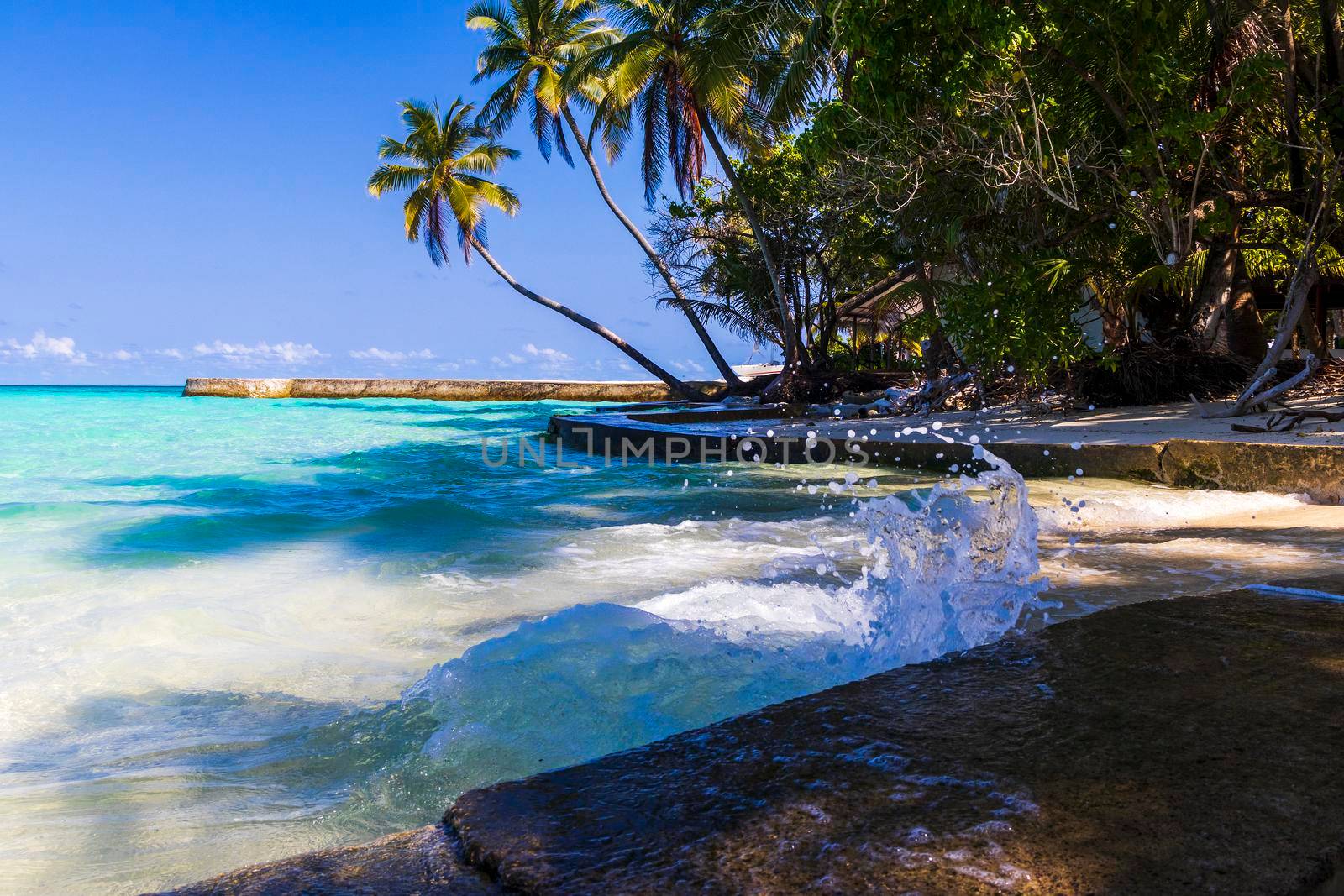 Shot of a tropical island.