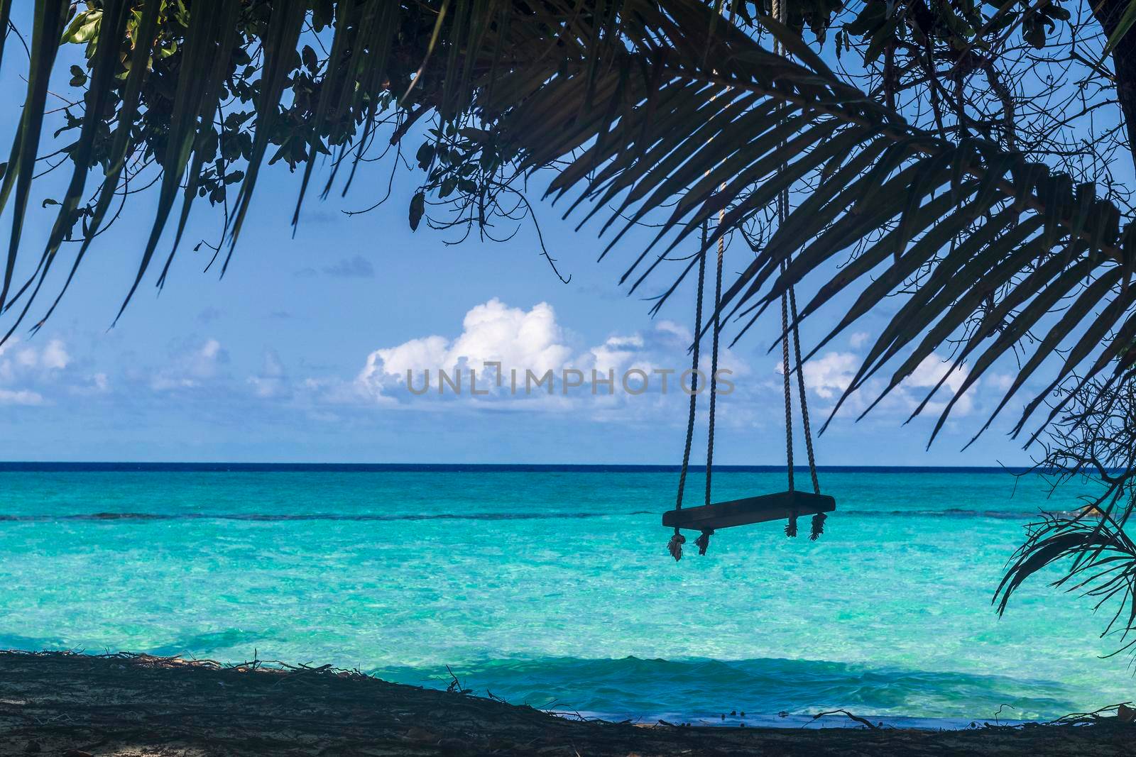 Shot of a tropical island.