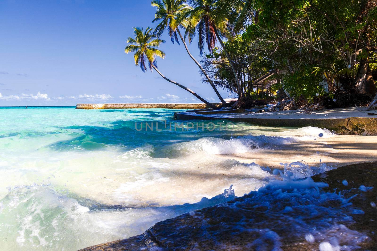 Shot of a tropical island.